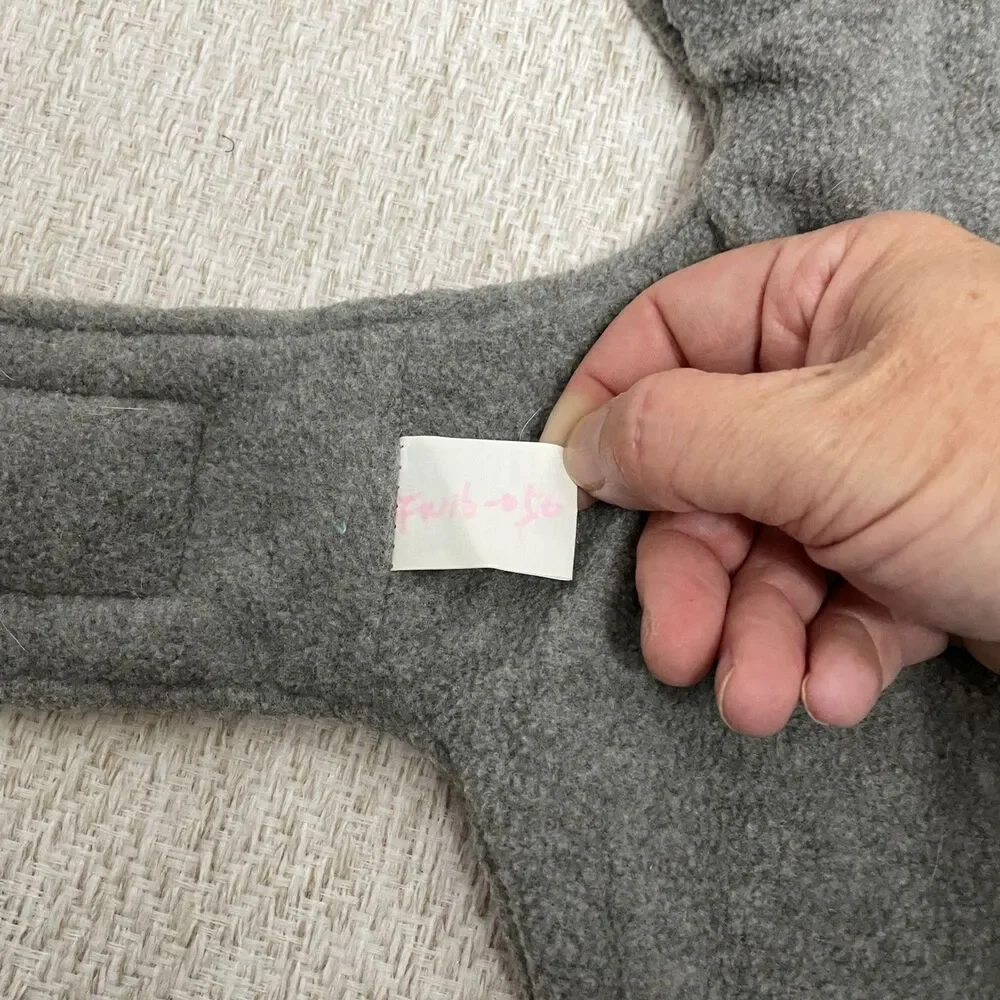 Fashion Dog M Pink Gray Quilted Sweater Shirt with Hoodie **READ**